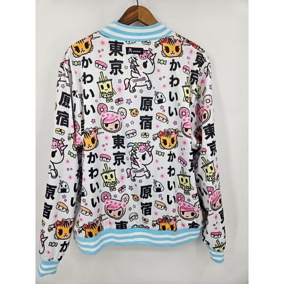 New Tokidoki Star Studded Reversible Varsity Jacket Size XL Satin - Picture 5 of 8
